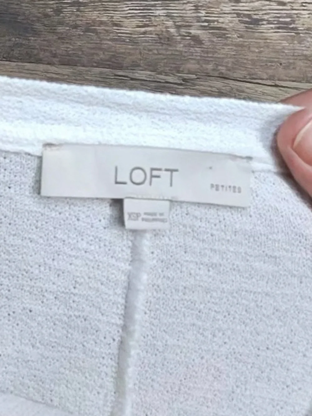 LOFT White Puff Sleeve Tee